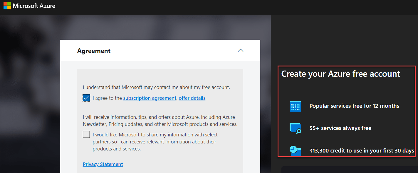 1.1 Get a Microsoft Azure free subscription